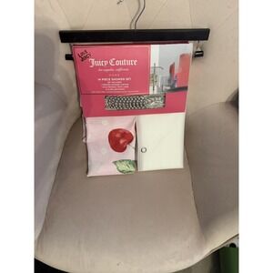 Juicy Couture Cherry shower curtain set, Black
